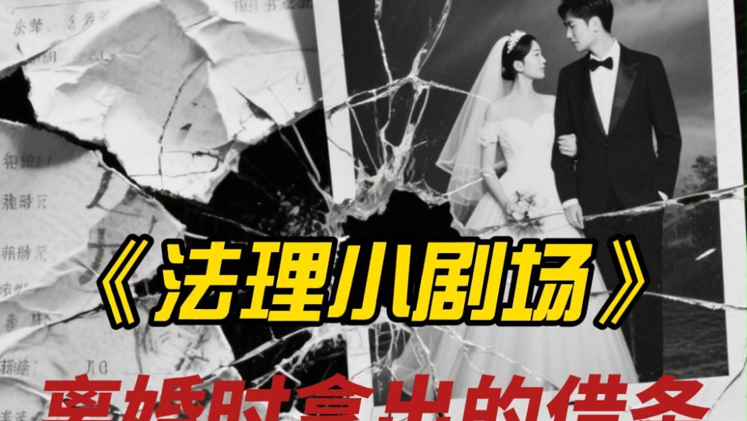 《法理小剧场》第53集：离婚时拿出的借条是“情”还是“债”？#离婚债务纠纷#婚姻法#普法强基在行动