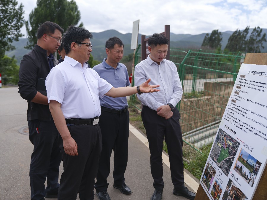 6月5日，陈真永在剑川县沙溪镇鳌凤村威士忌酒厂项目选址地调研项目规划及招商进展情况。_proc.jpg