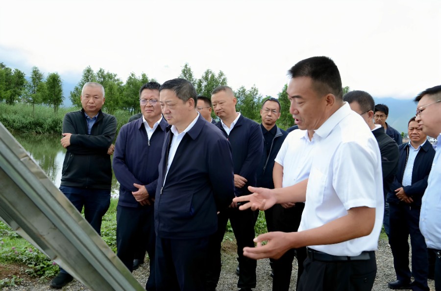6月25日上午，州委书记杨国宗率队到洱源县右所镇东湖湿地，听取重要河湖库塘湿地保护与提升改造项目建设情况。_proc_副本.jpg