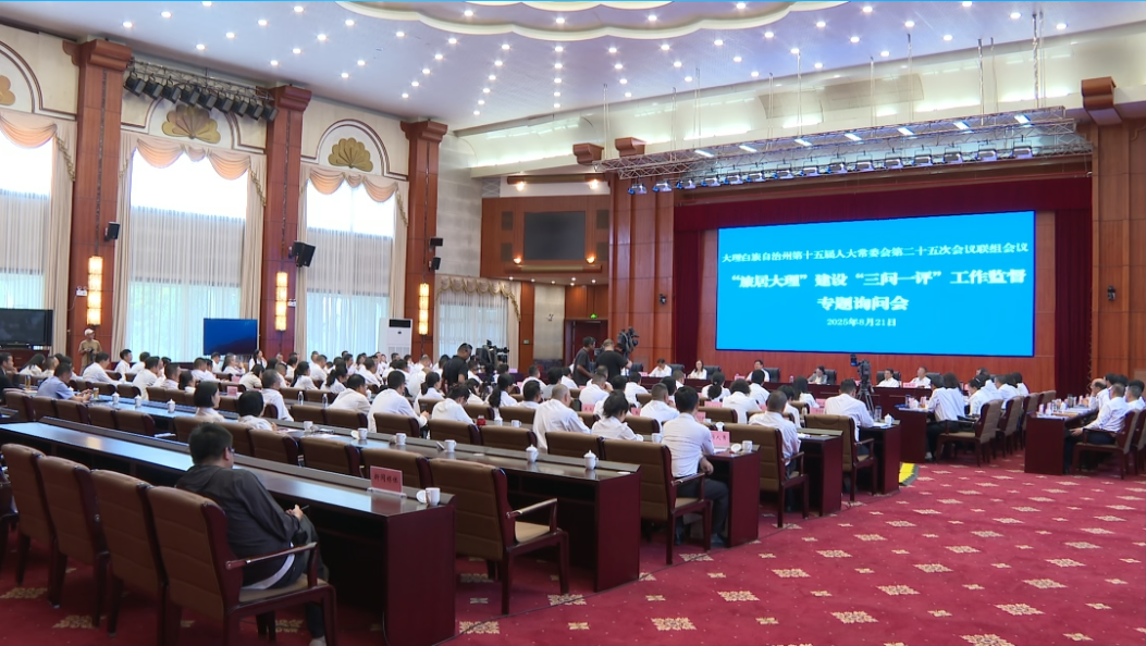 大理州人大常委会“三问一评”工作监督专题询问会 “示范一个 带动一片” 打造“旅居云南”大理样本 #大理人大 #三问一评