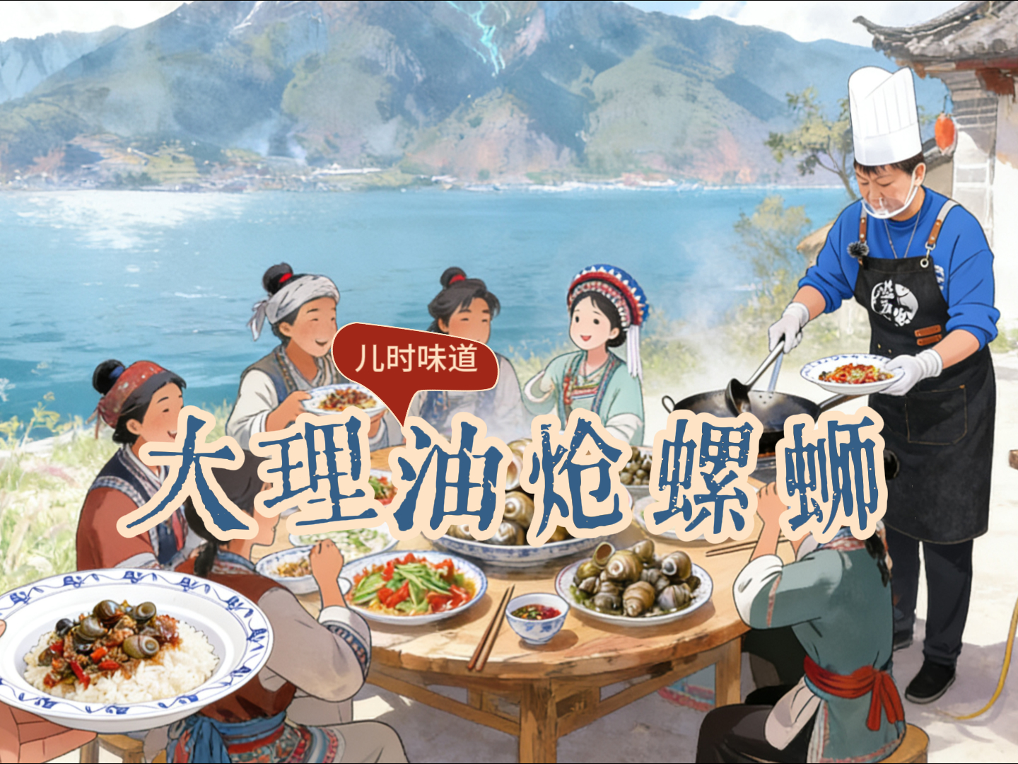 大理烟火气・“杨门女将”拿手菜・儿时味道油炝螺蛳#在大理爱上生活 #万情说白语 #云南美食