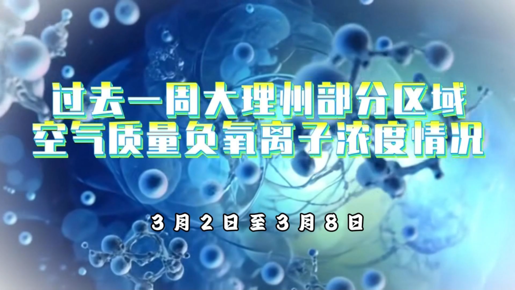 过去一周大理州部分区域空气质量负氧离子浓度情况#在大理爱上生活