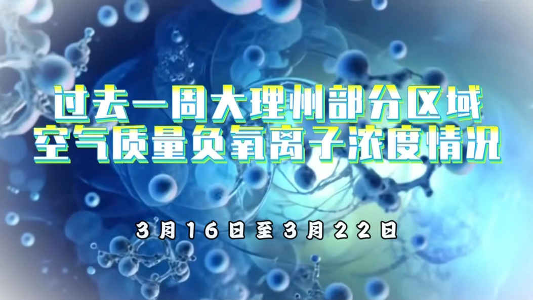 过去一周大理州部分区域空气质量负氧离子浓度情况#在大理爱上生活 记者：余思婷