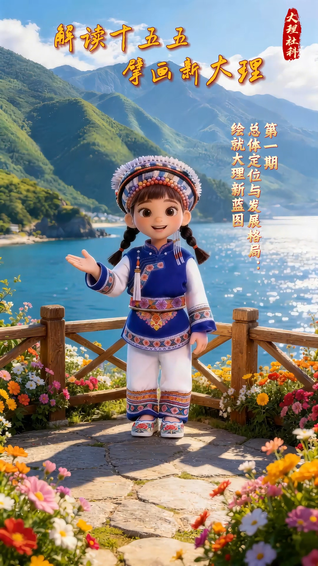 【第一期上线】苍洱社科普及讲解员洱小智来了！📍本期解锁大理“十五五”新蓝图：“三区两地一枢纽”如何布局？戳视频，看懂大理新坐标与奋进路径～👇 #解读十五五擘