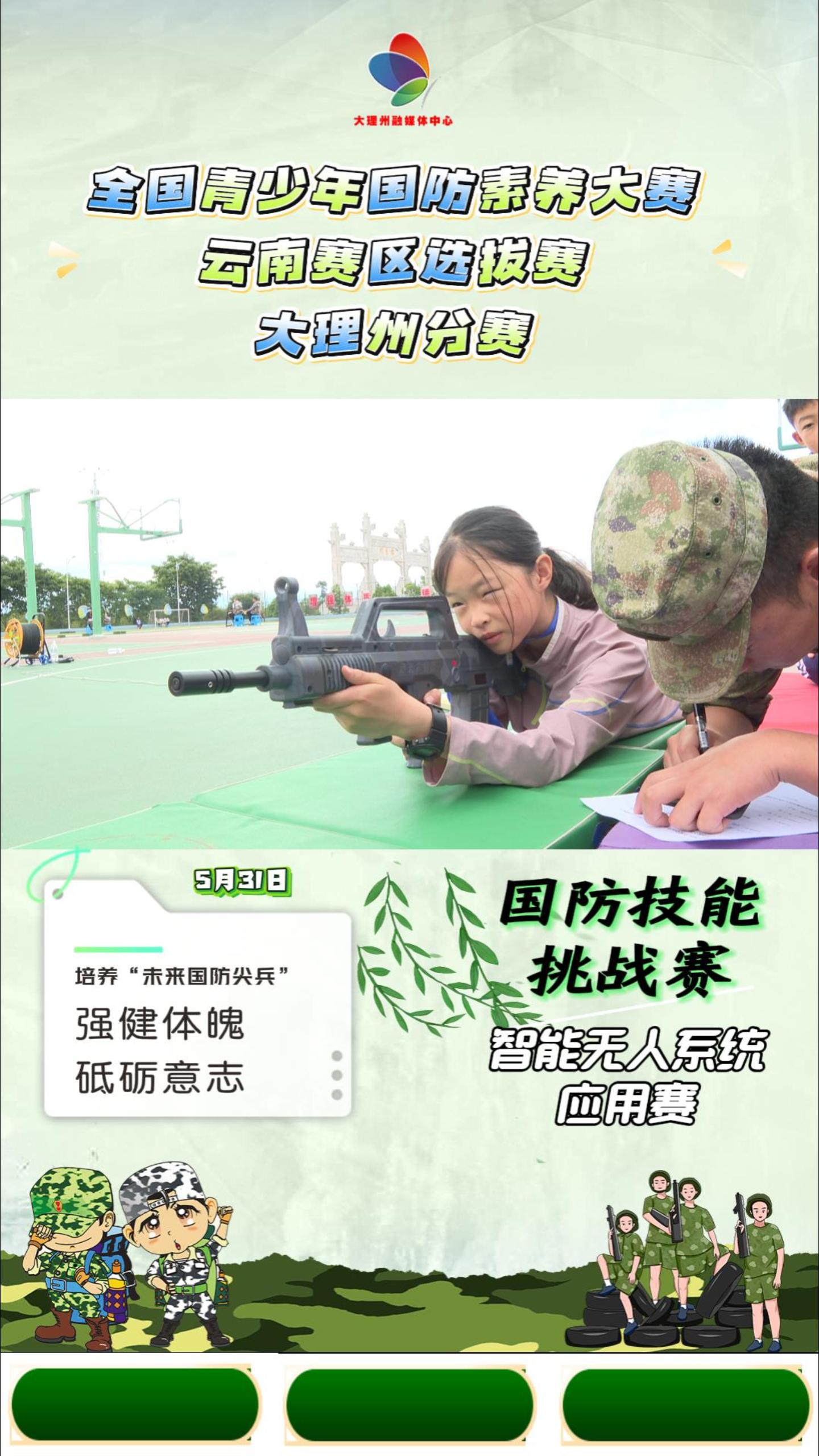 全国青少年国防素养大赛云南赛区选拔赛大理州分赛热血开赛#国防教育#在大理爱上生活
