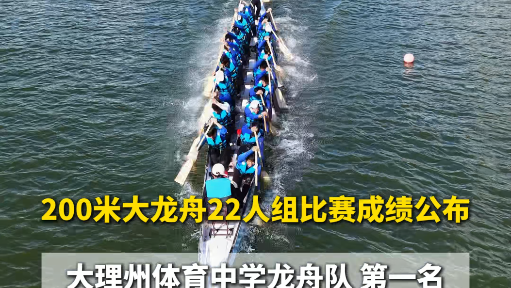 200米大龙舟22人组比赛成绩公布 #大理洱海龙舟赛 #网络中国节·端午 #在大理爱上生活 #端午节