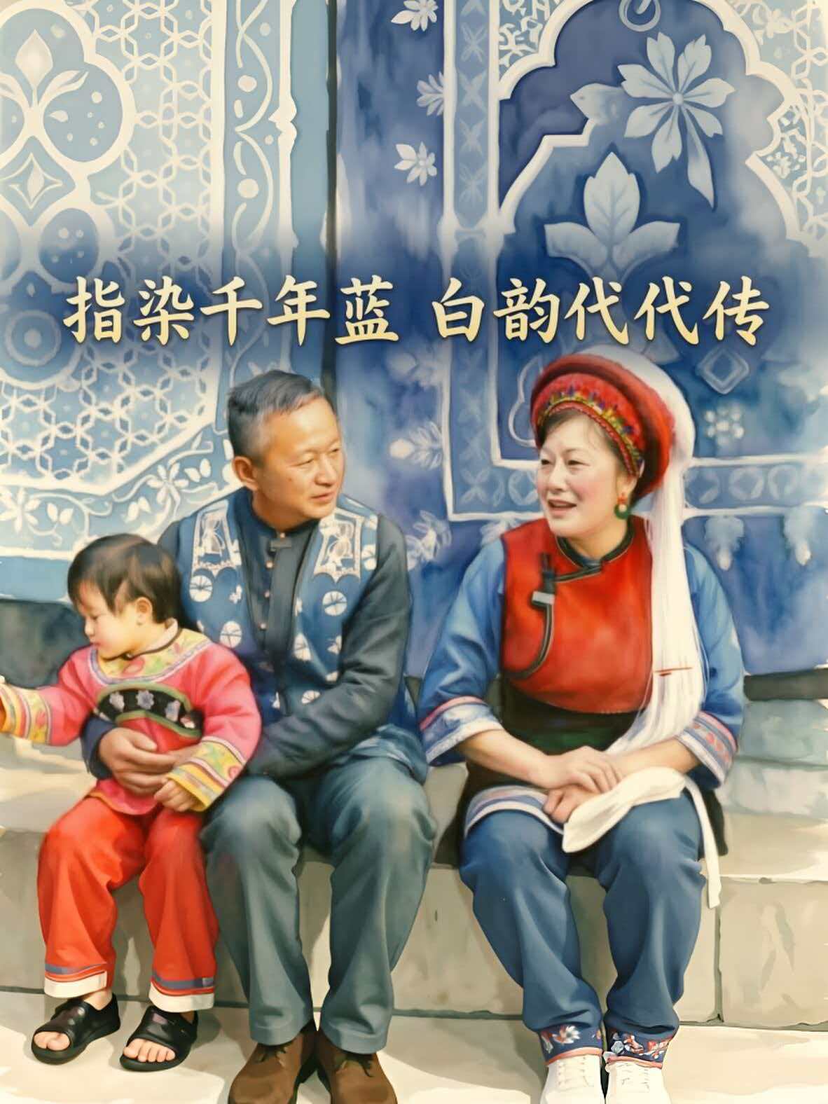 我们村里有绝活｜指染千年蓝  白韵代代传#在大理爱上生活 #大理乡土文化能人 #大理非遗 #白族传统文化 #扎染