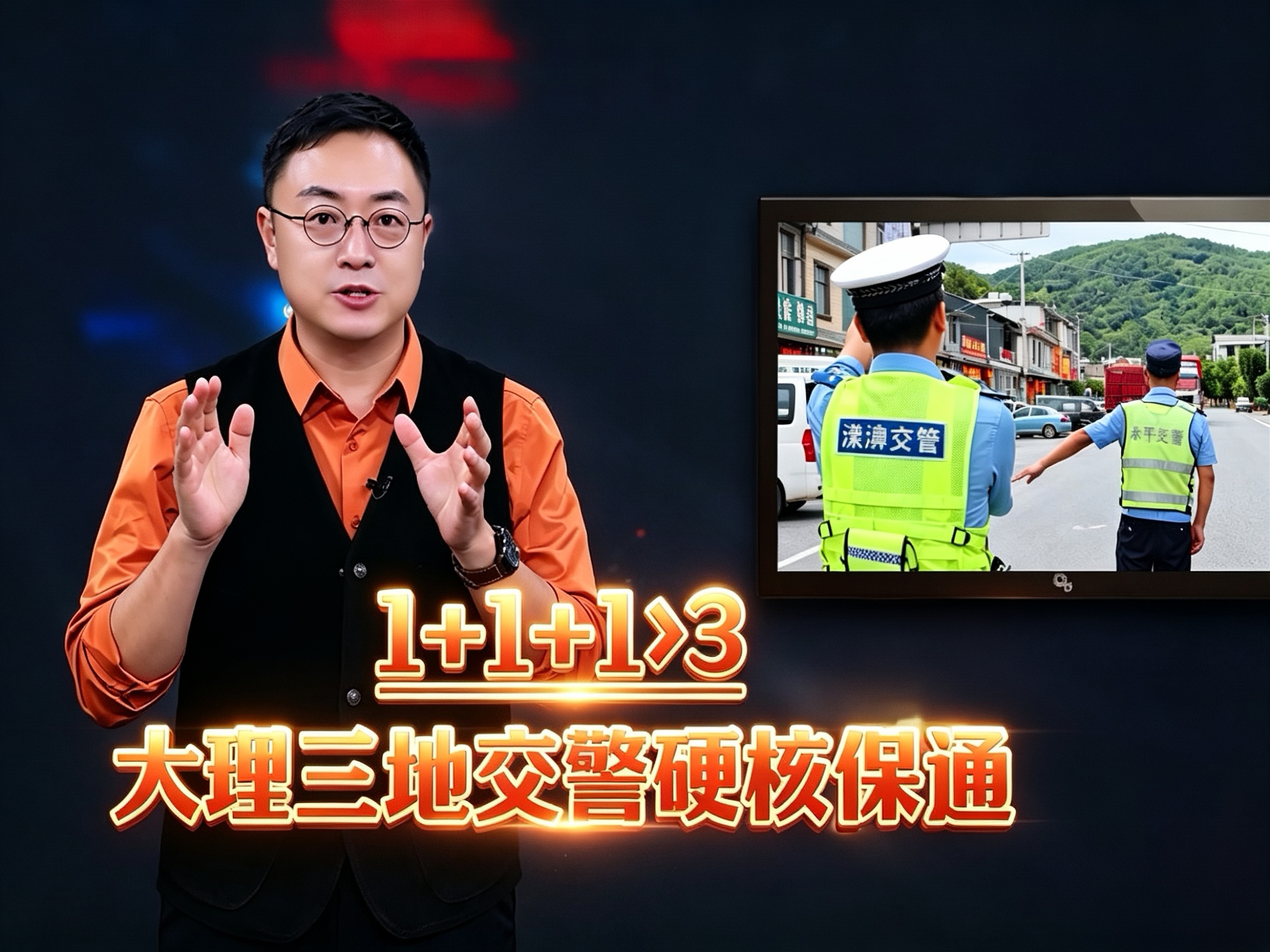 《海星说交通》第160期：评论：1+1+1>3 大理三地交警硬核保通#平安是福 #海星说交通 #普法强基在行动